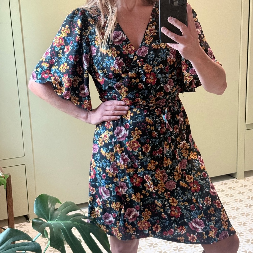 Floral vintage Wrap Dress